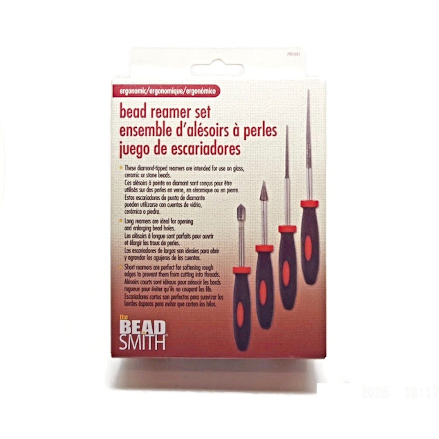 Diamond Tipped Bead Reamers by BeadSmith, Set of 4, Smooth & Enlarge Bead Holes