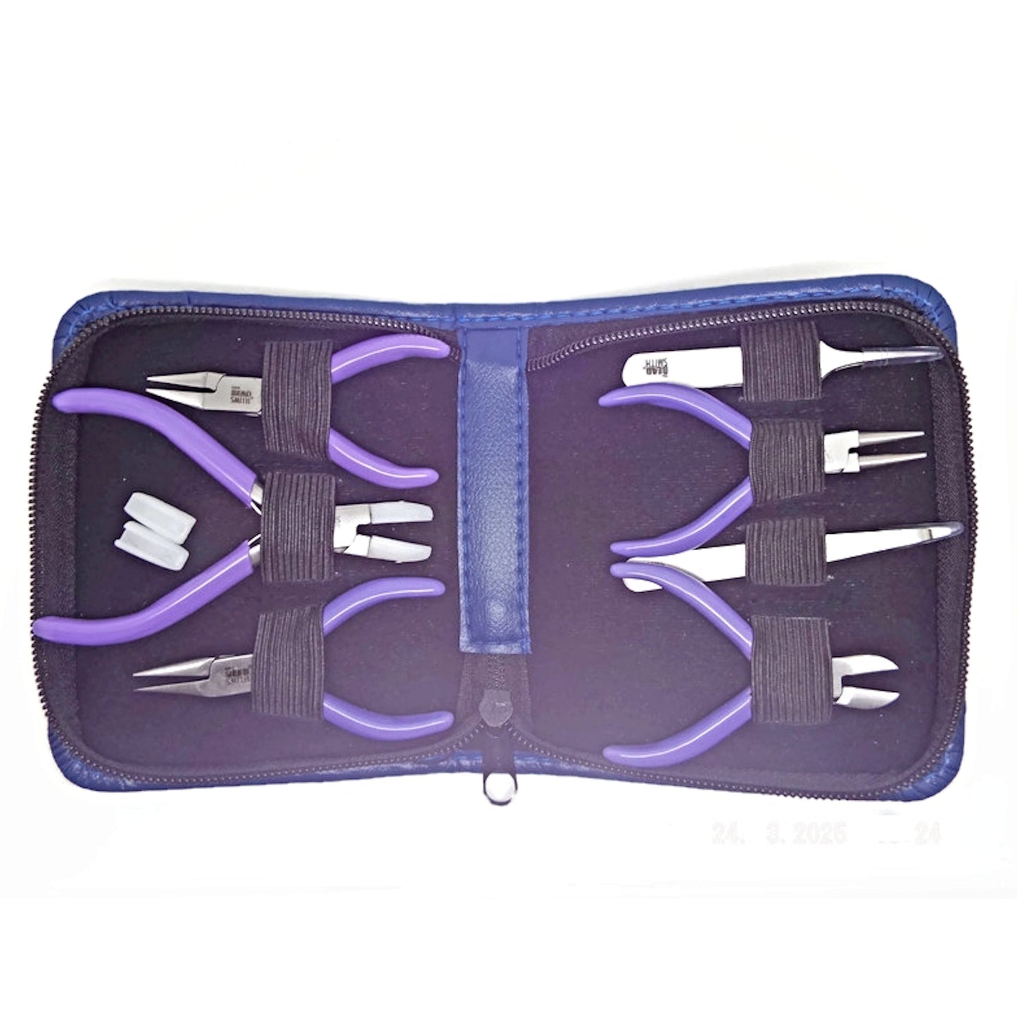BeadSmith Mini Tool Kit with Case, 5Pc Plier Set, Knotting Tweezer and Split Ring Tweezer for Jewellery Making