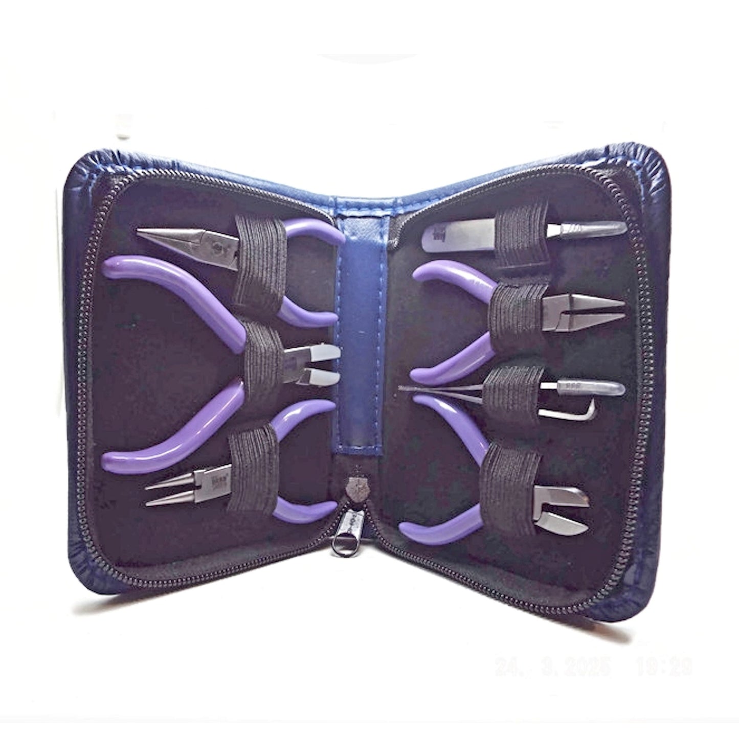 BeadSmith Mini Tool Kit with Case, 5Pc Plier Set, Knotting Tweezer and Split Ring Tweezer for Jewellery Making