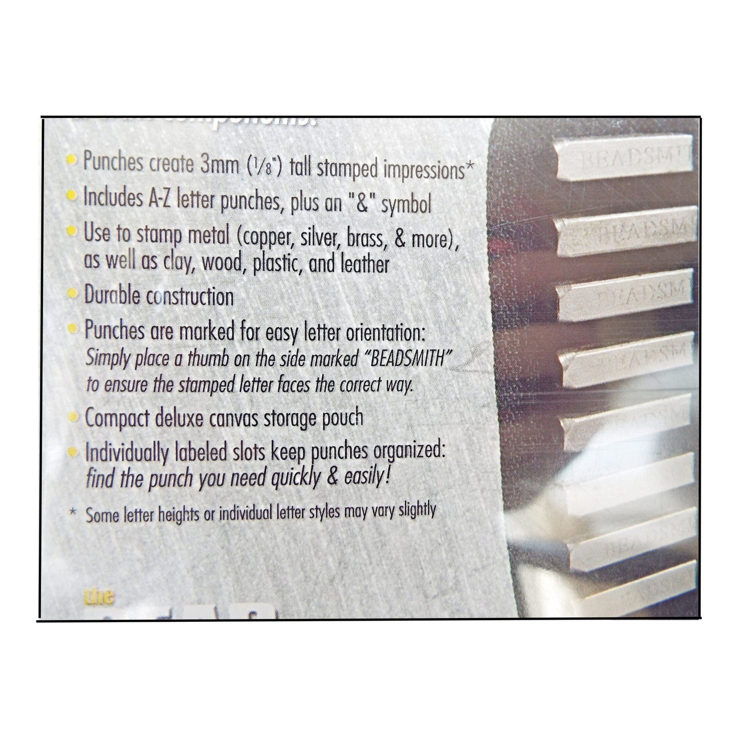 Lowercase Font Stamps 3mm Chalkboard Punches Set of 27 Full Alphabet