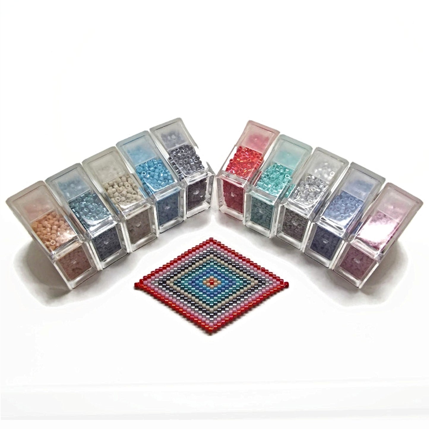 10x 5g Myuki Delica Luster Pack, Size 11 Beads for Looming, Weaving & Embroidery