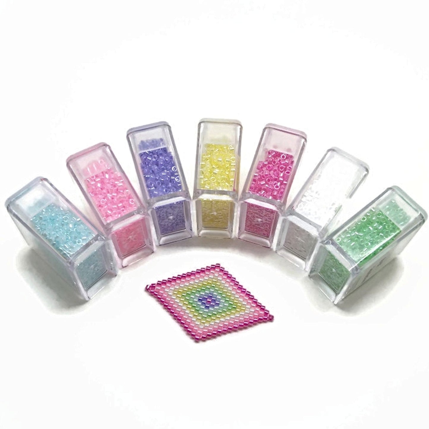 35g Miyuki Delica 11/0 2mm Ceylon Seed Beads in 7 Colours for Looming and Beading