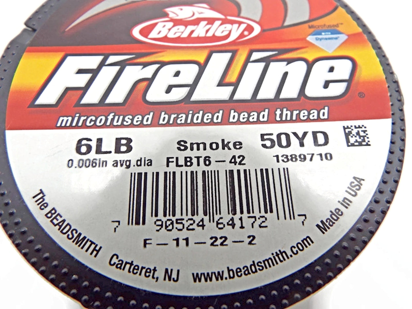 BeadSmith 6lb FIRELINE in Black, Smoke or Crystal Colour 45 Metre Coil, 0.15mm Diameter Beading Thread