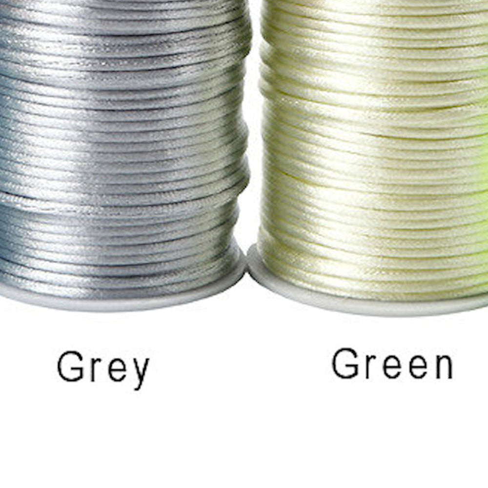2MM SATIN CORD in Pastel Colours. 5M Strand Available in 10 Colours for Jewellery Making