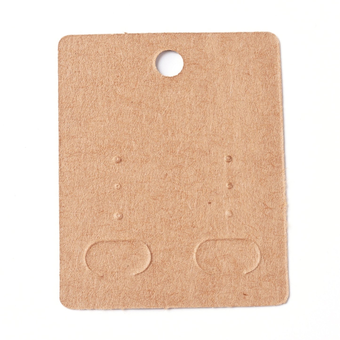 EARRING DISPLAY CARDS 5x4cm in Brown or White with Flower Decoration for Hanging