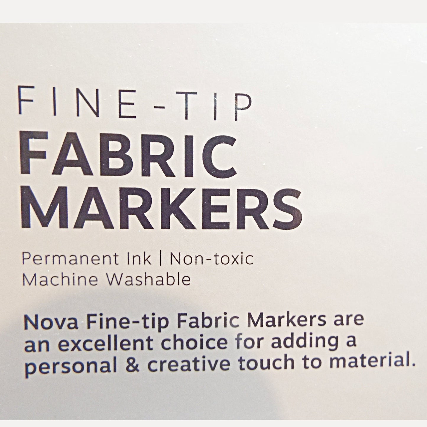 Nova 24 Pack Fine Tip Fabric Markers, 1mm Tip, Permanent Ink, Machine Washable