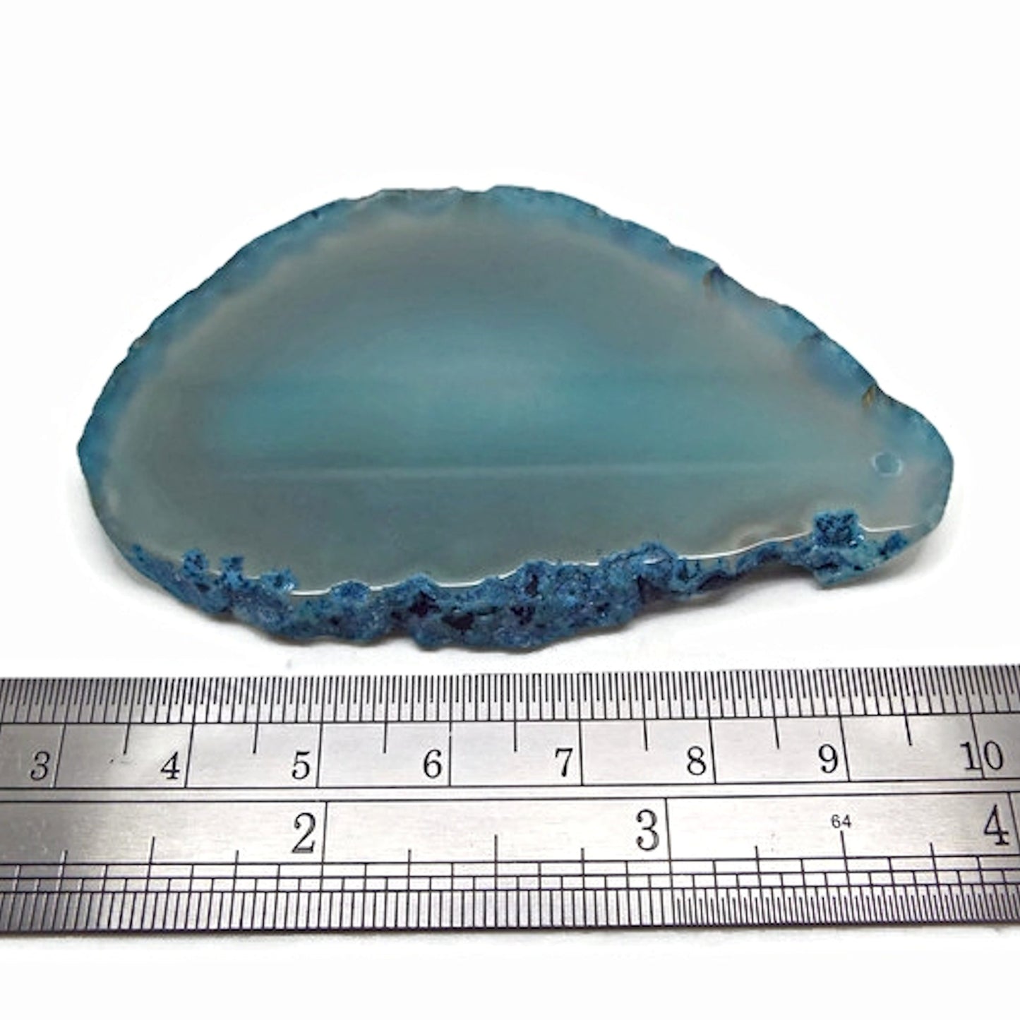 3 Agate Slice Pendants in Pink Blue and Dark Purple, 64-70mm Semi Precious Stone for Jewellery Crafts