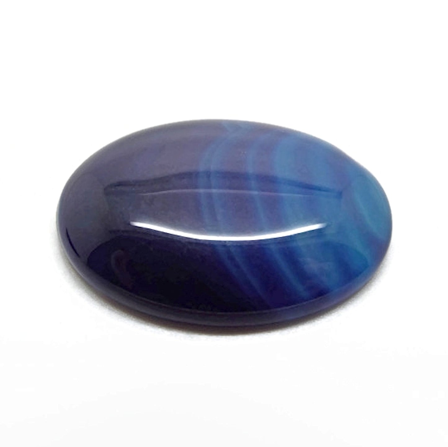 40x30mm Blue Agate Oval Cabochons, Flatback Wire Wrapping Stone
