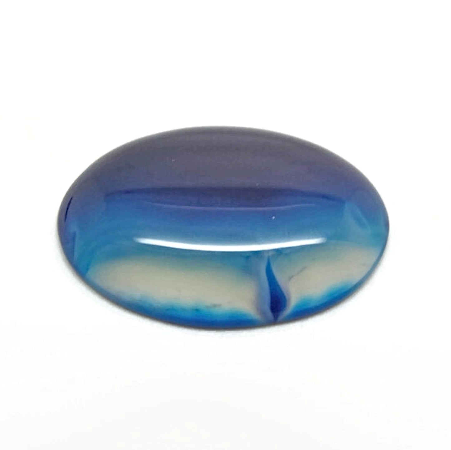 40x30mm Blue Agate Oval Cabochons, Flatback Wire Wrapping Stone