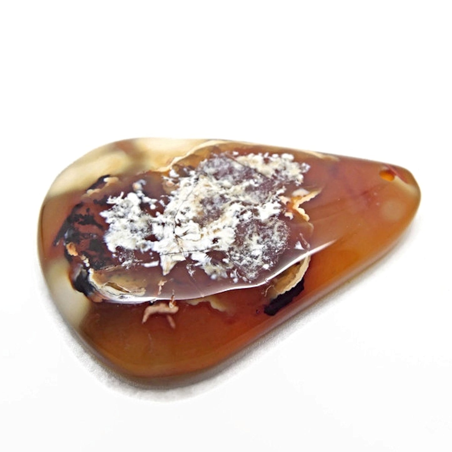 Natural Irregular Agate Pendants, Set of 2, 53mm Golden Brown Teardrop and Oval