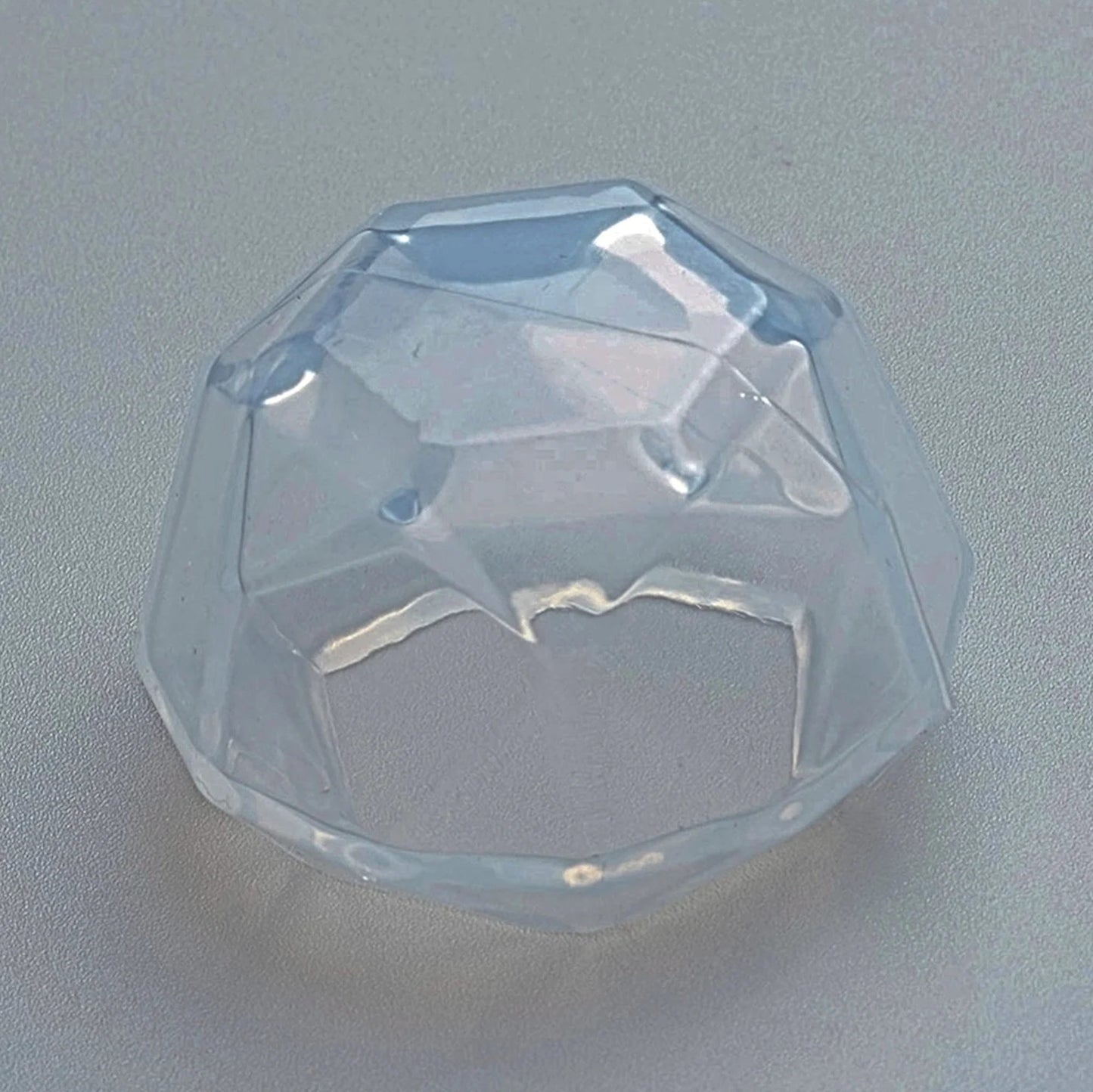FACETED DIAMOND Silicone Mould 44mm Resin Casting Round Diamond Gemstone Mould