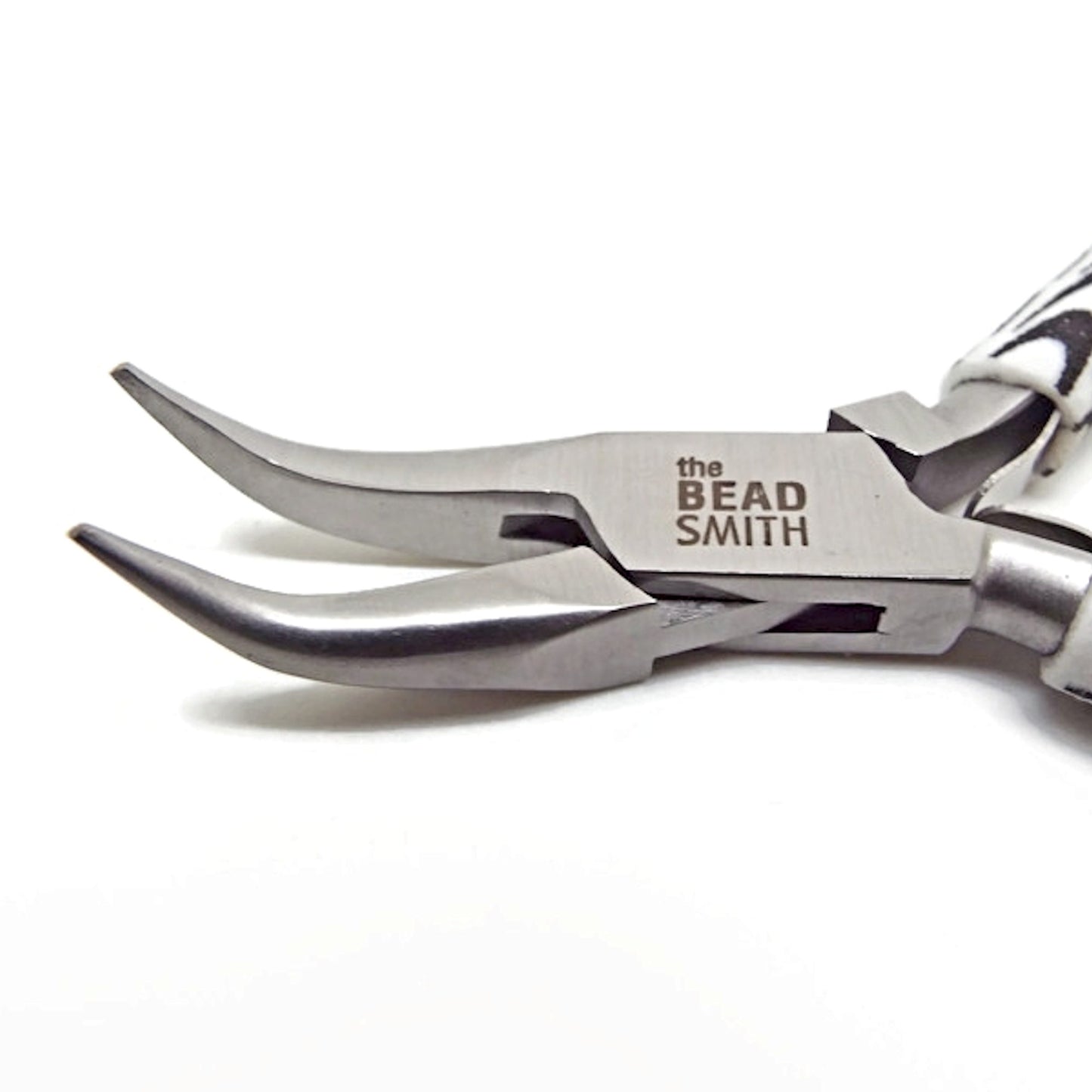BeadSmith Bent Chain Nose Pliers in a Zebra Design, Boxjoint Jewellery & Crafting Tool