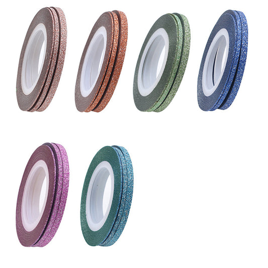 Nail Art Glitter Tape, Pack of 42x 1mm Wide Coils, Also Great for use in Moulds with Resin