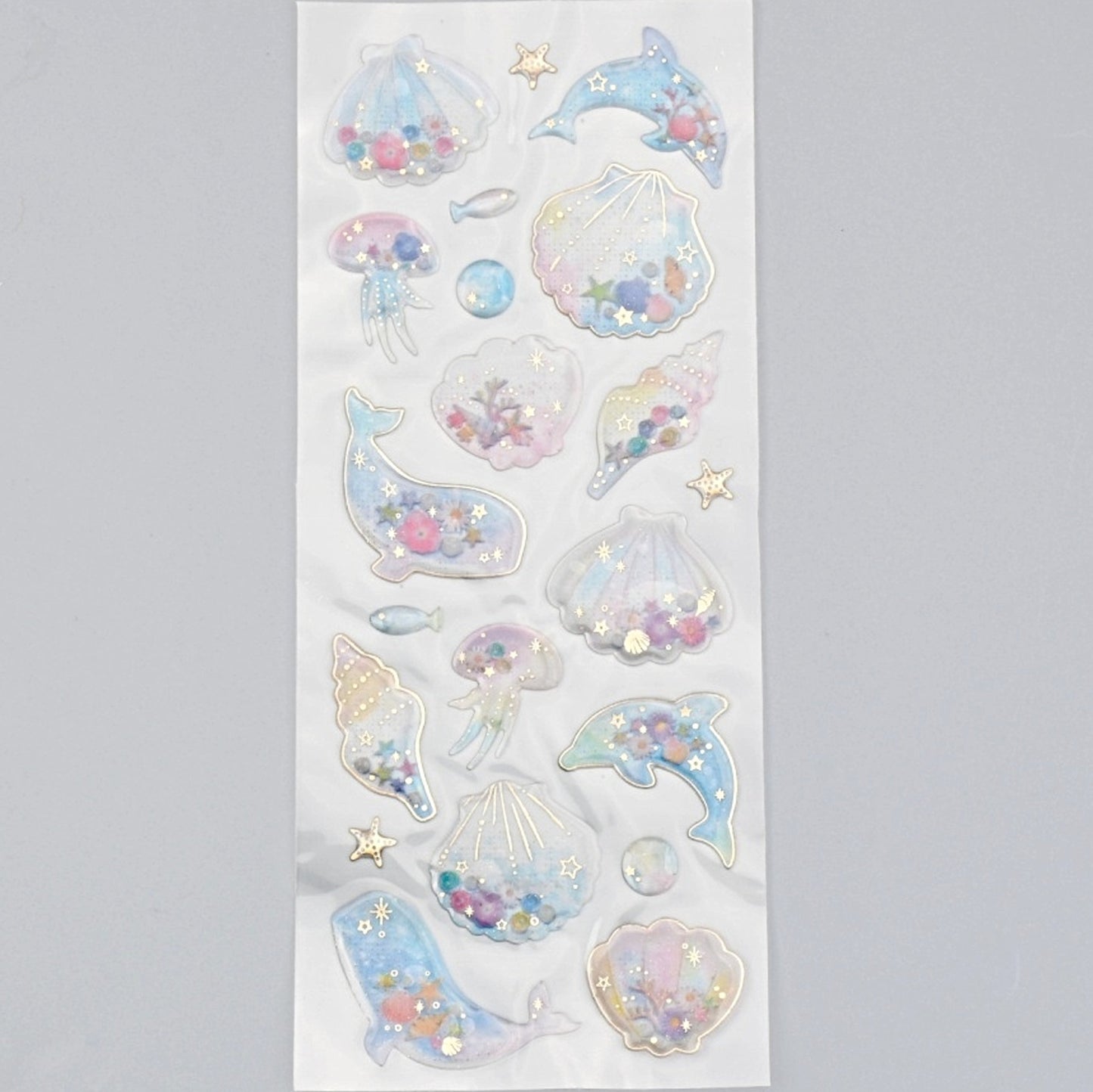 SEALIFE PUFFY STICKERS for Journalling, Resin, Scrapbooking, Decoration and Mixed Media Crafts