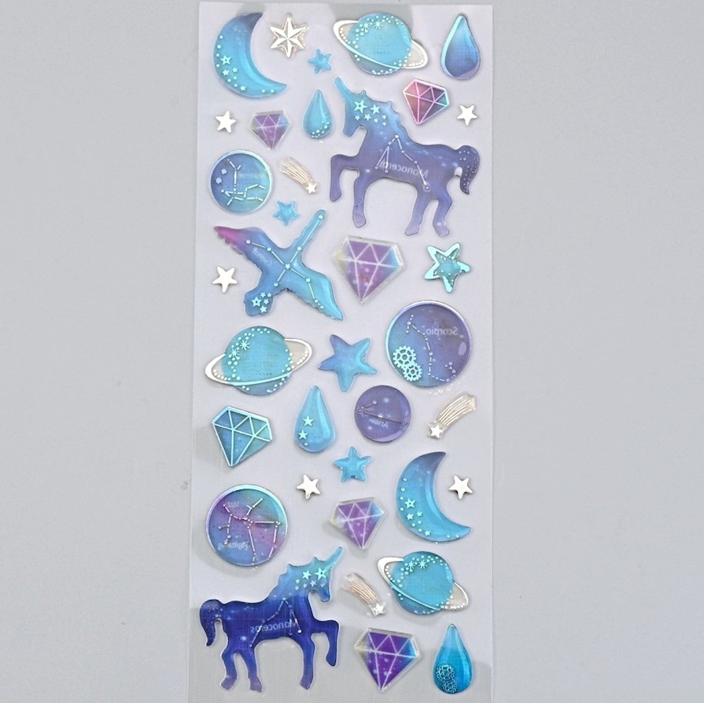 CELESTIAL PUFFY STICKERS, Self Adhesive. Perfect for Scrapbooking, Journalling, Resin and Mixed Media Crafts