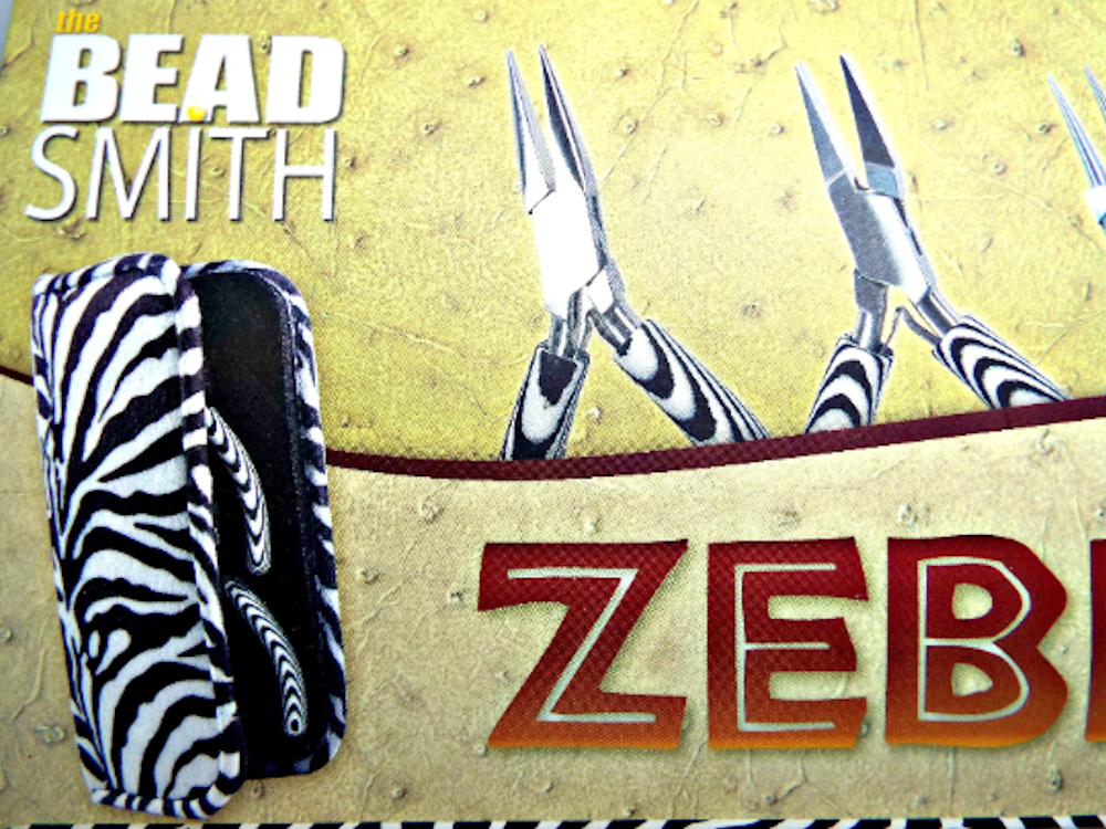 ZEBRA PLIER Tool Kit Including Case, Tweezer & Reamer, Flat Nose, Chain Nose, Round Nose & Side Cutter Plier