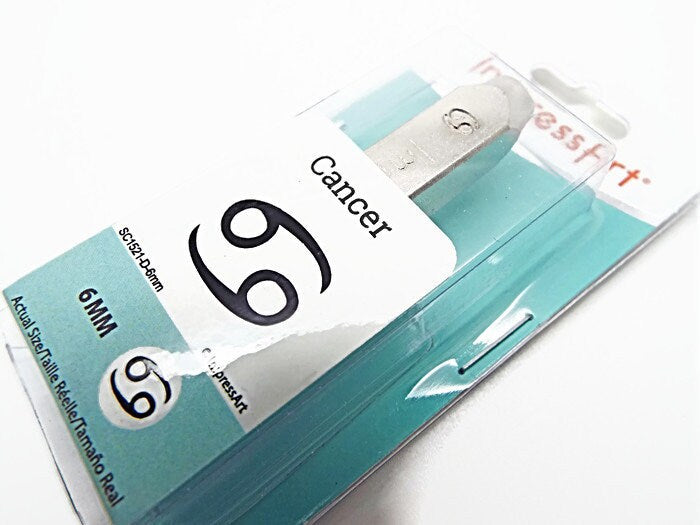 ZODIAC CANCER Stamp for Metal Jewellery Making, 6mm Design, ImpressArt Star Sign Hand Stamping Tool