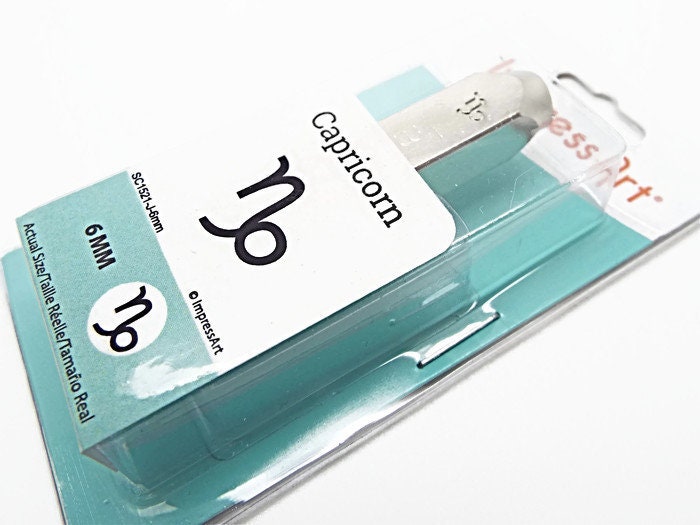 IMPRESSART Capricorn Star Sign Zodiac Jewellery Stamp, 6mm Design, Metalwork Hand Stamping Tool