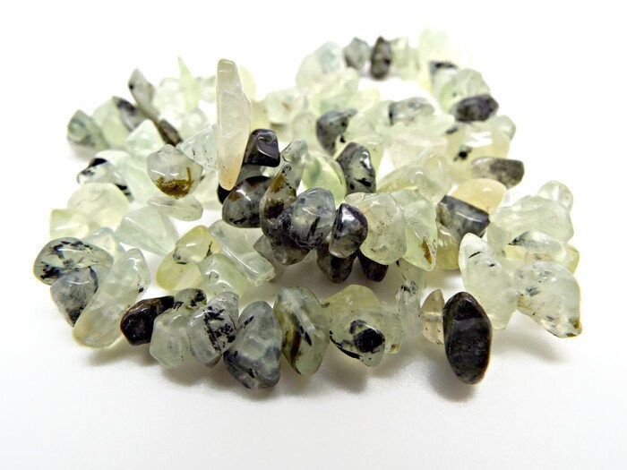 SMALL NATURAL Green Prehnite Chip Beads, 16 Inch Strand, Craft Supplies for Jewellery Making