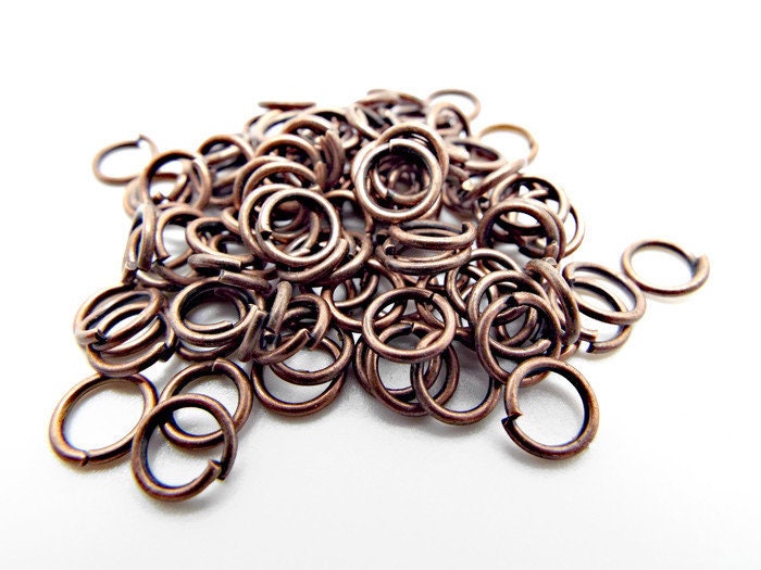 200 RED COPPER JUMP RINGS 7x1mm Brass Jewellery Findings