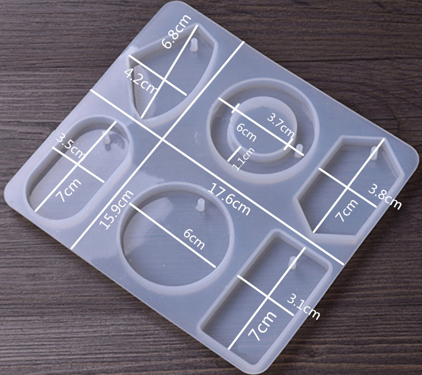 LARGE PENDANTS Silicone Mould for Jewellery Pendant Making or Embellishment for Sun Catchers or Wall Art, 17.5x16cm