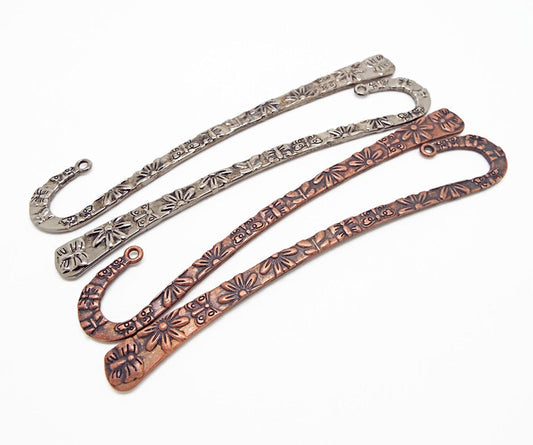5 METAL BUTTERFLY Bookmark Blanks in Antique Copper or Gunmetal, 123mm, Add Beads Tassels Charms, Perfect Bookworm Gift