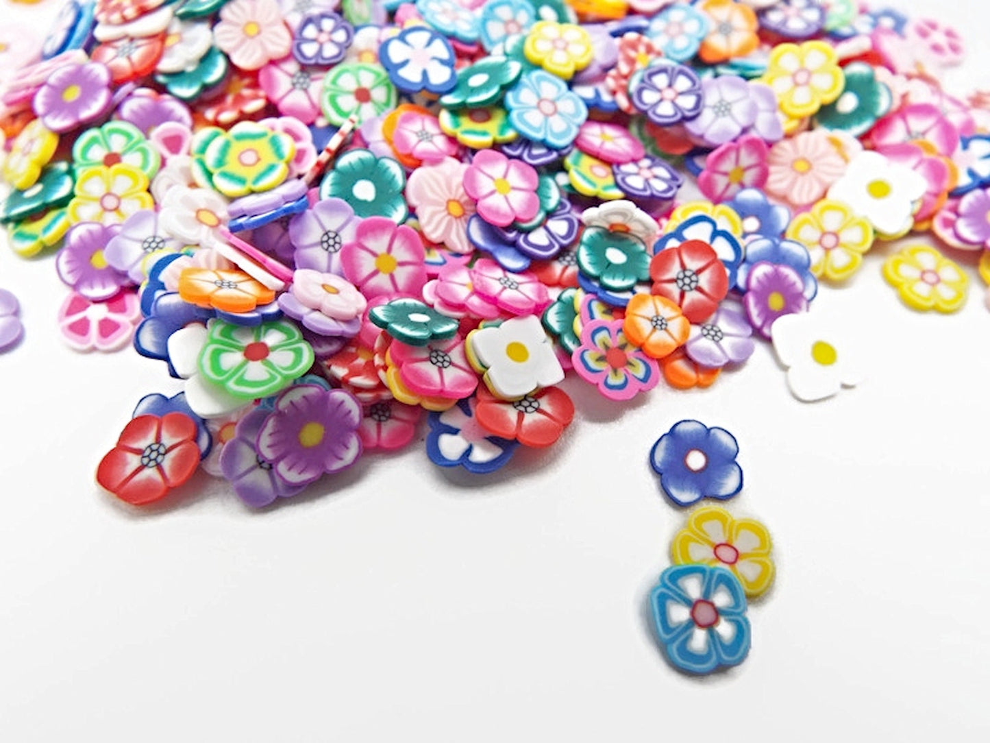 1000 Flower Polymer Clay Slices 4-6mm Inclusions for Resin, Clay, Slime and Nail Art