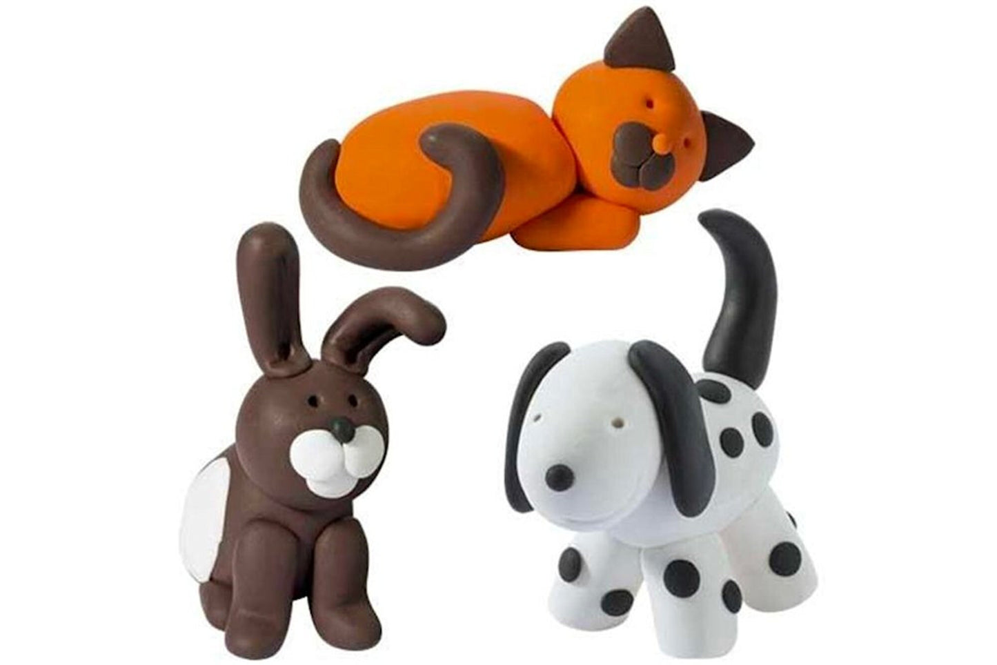 Fimo Kids Polymer Clay Pet Modelling Kit, Childrens Crafts, Rabbit Dog & Cat Clay Craft Christmas or Birthday Gift