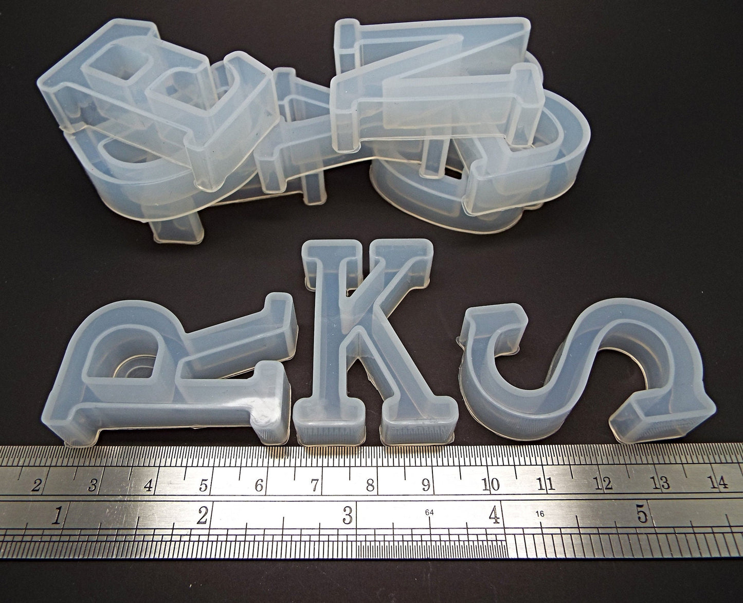 26 LETTER SILICONE Moulds, 41mm, Full Alphabet Mould for Name or Initial Jewelry, Craft Supplies