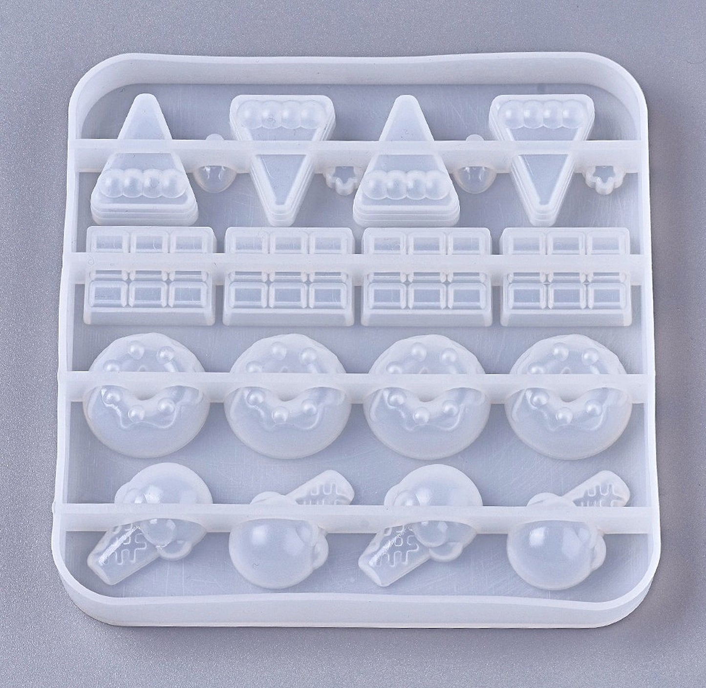 LARGE CANDY Moulds, 170x170x20mm, Chocolate Bar, Ice Cream, Cake & Doughnut Moulds, 32-36mm