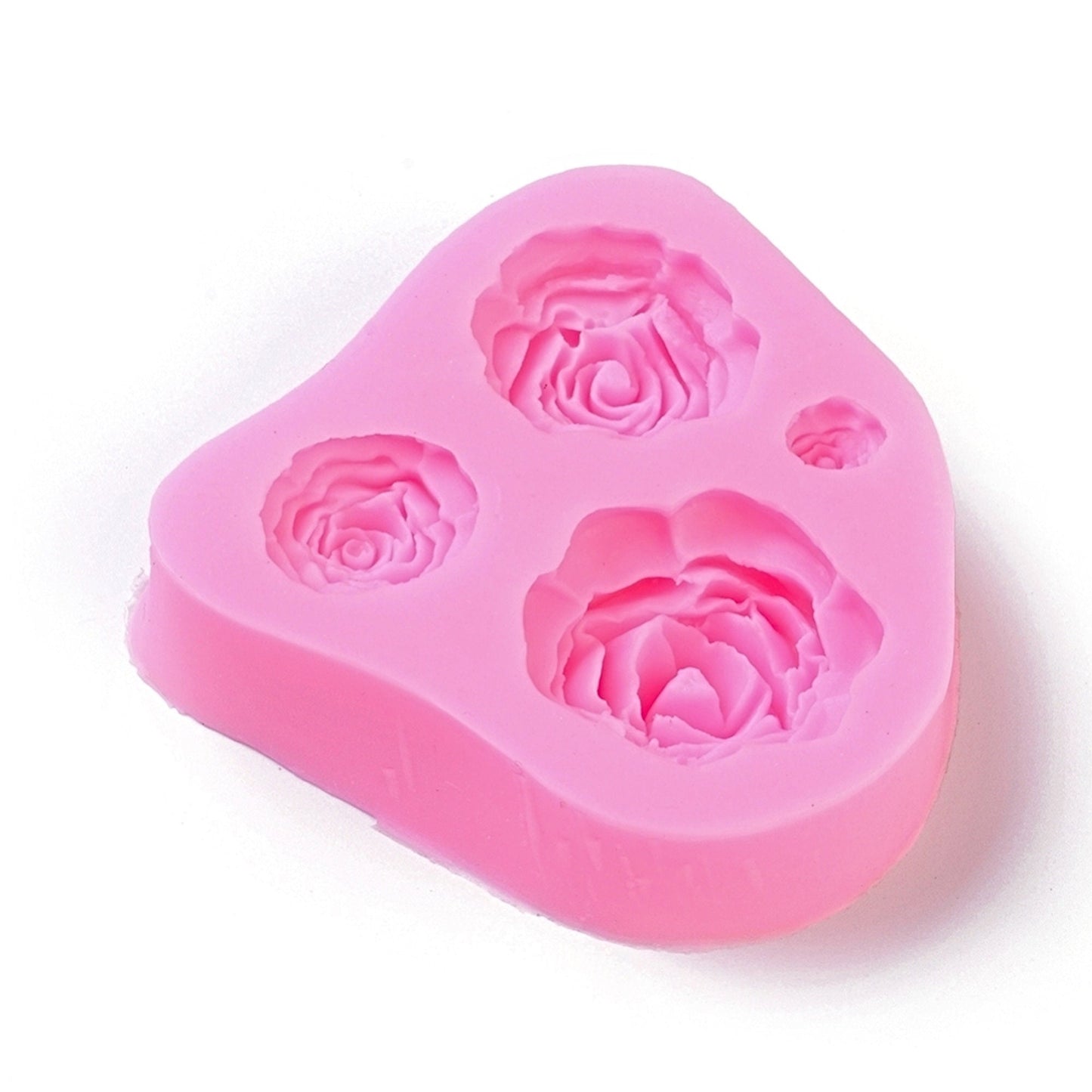 70mm 4 ROSES SILICONE Mould, Resin Tool, 27, 24, 18 & 9mm Flowers, Jewellery and Cabochon Making