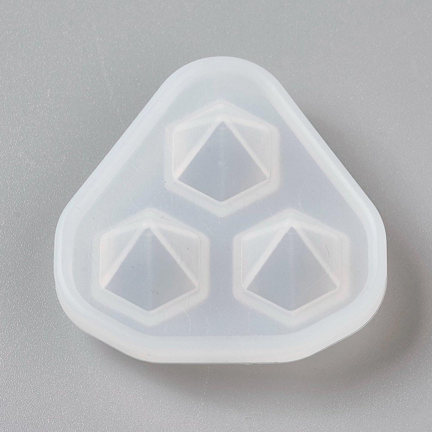 3 DIAMOND GEMSTONE Mould, Faceted Crystal Resin Tool, 42x44.5x19mm, DIY Jewelry Mould