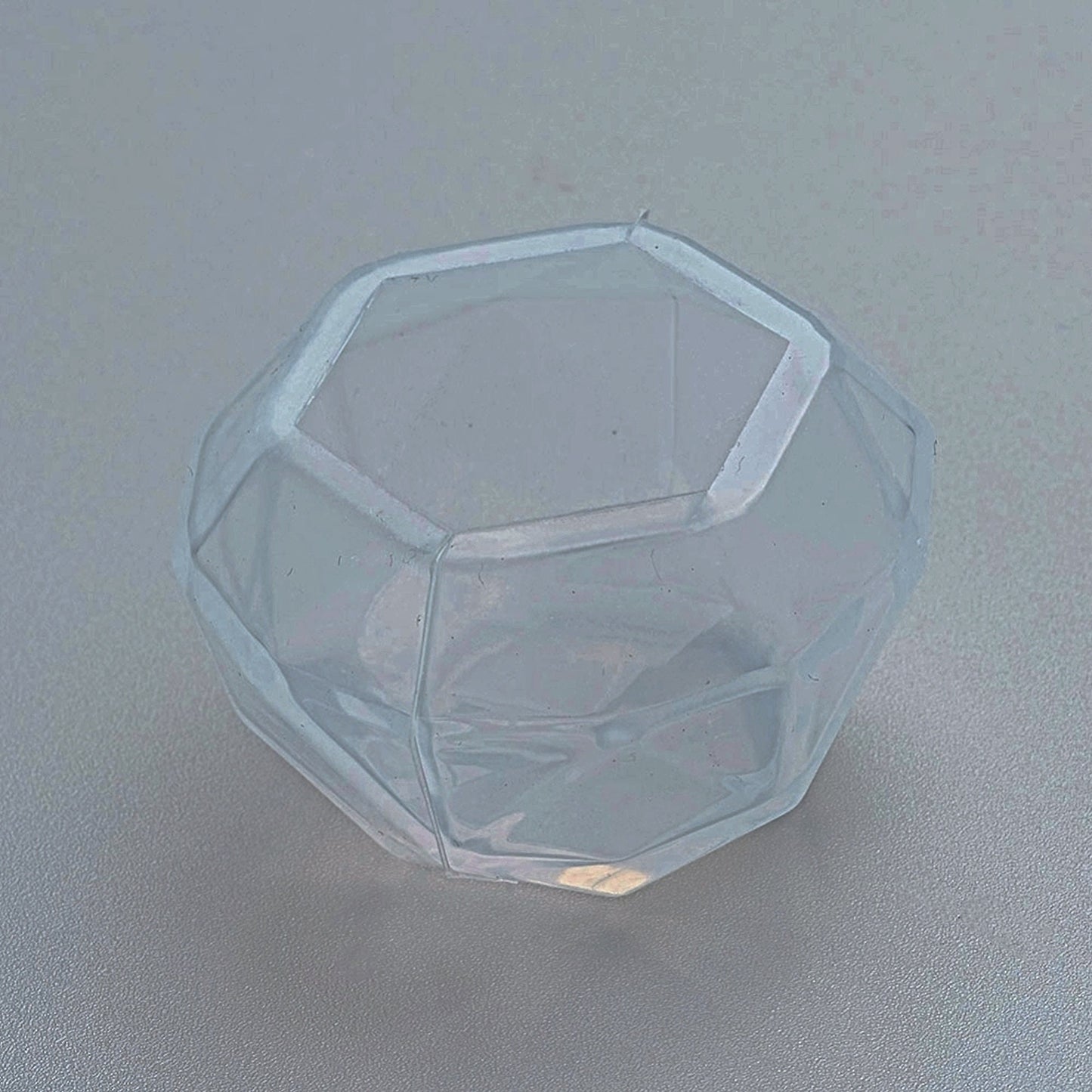 FACETED DIAMOND Silicone Mould 44mm Resin Casting Round Diamond Gemstone Mould