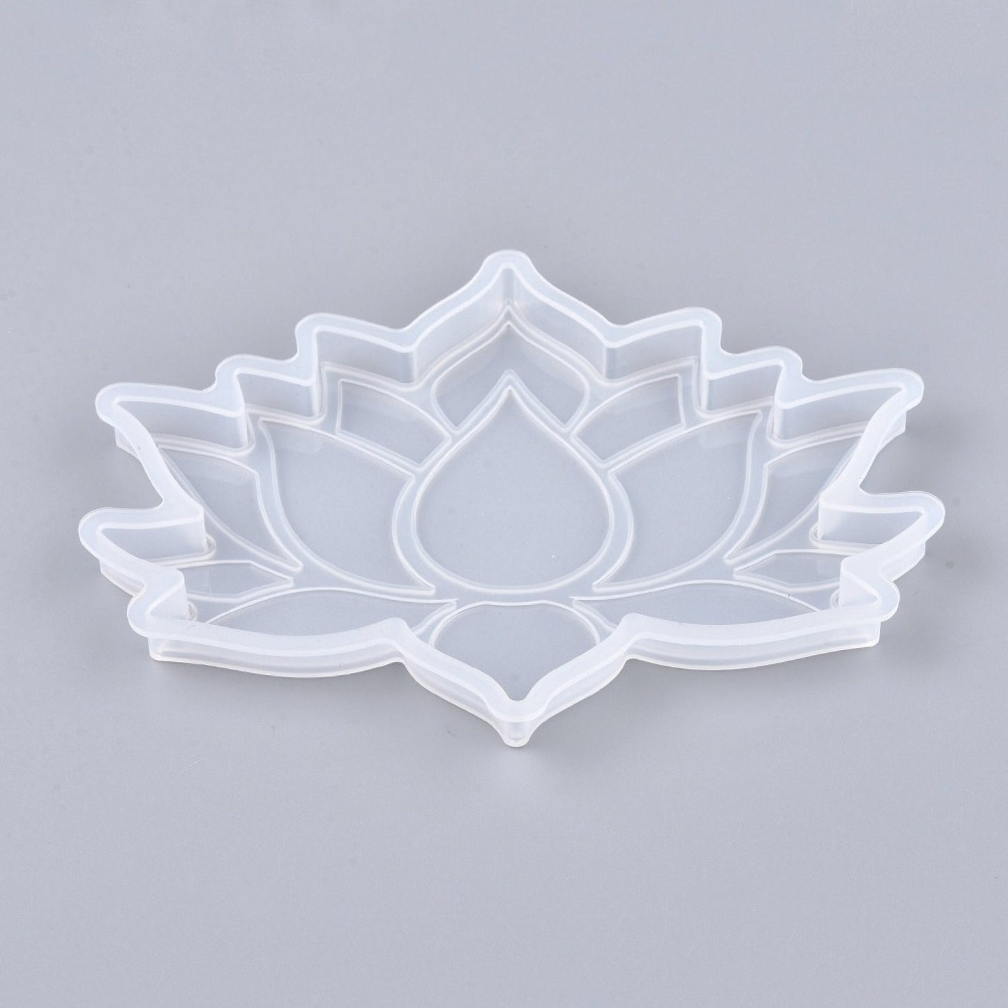 LARGE LOTUS Flower Silicone Coaster Mold, 15.8x12.8x0.8cm for Use with Resin, Clay & Jesmonite, Clear Silicone