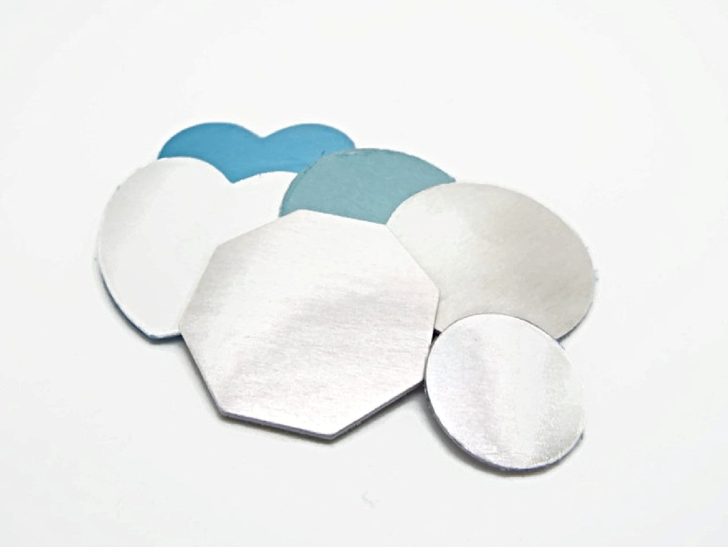 10 Aluminium Disc Blanks, Round Stamping Tags, 22mm and 1mm Thick, No Hole Pendants or Charms