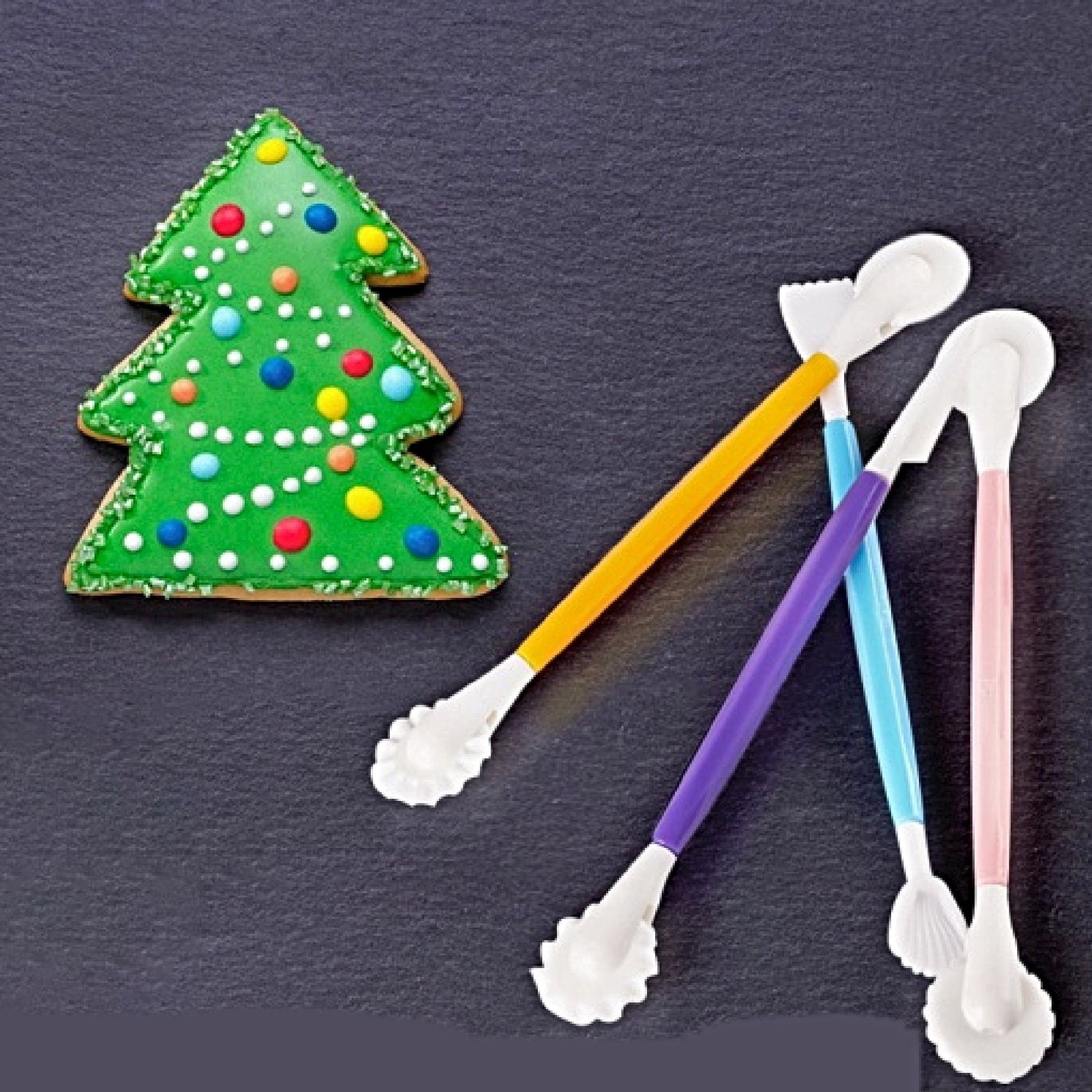 CLAY OR FONDANT Sculpting Tools, 4pc 8 Tool Economy Set, Plastic Tools for Cake Decorating or Clay