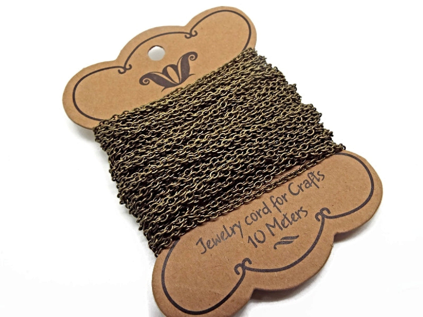 10M Antique Bronze Iron Oval Link Cable Chain, 3x2.2x0.5mm Jewelry Making Findings