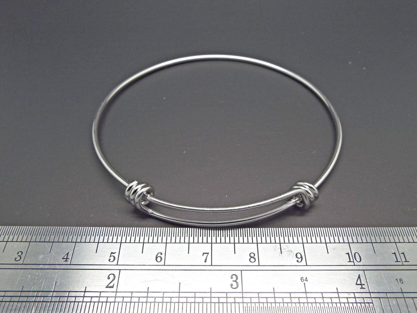 3 STAINLESS STEEL Bangles, Bracelet Blanks, 6.5cm Diameter, Adjustable to Wrist Size