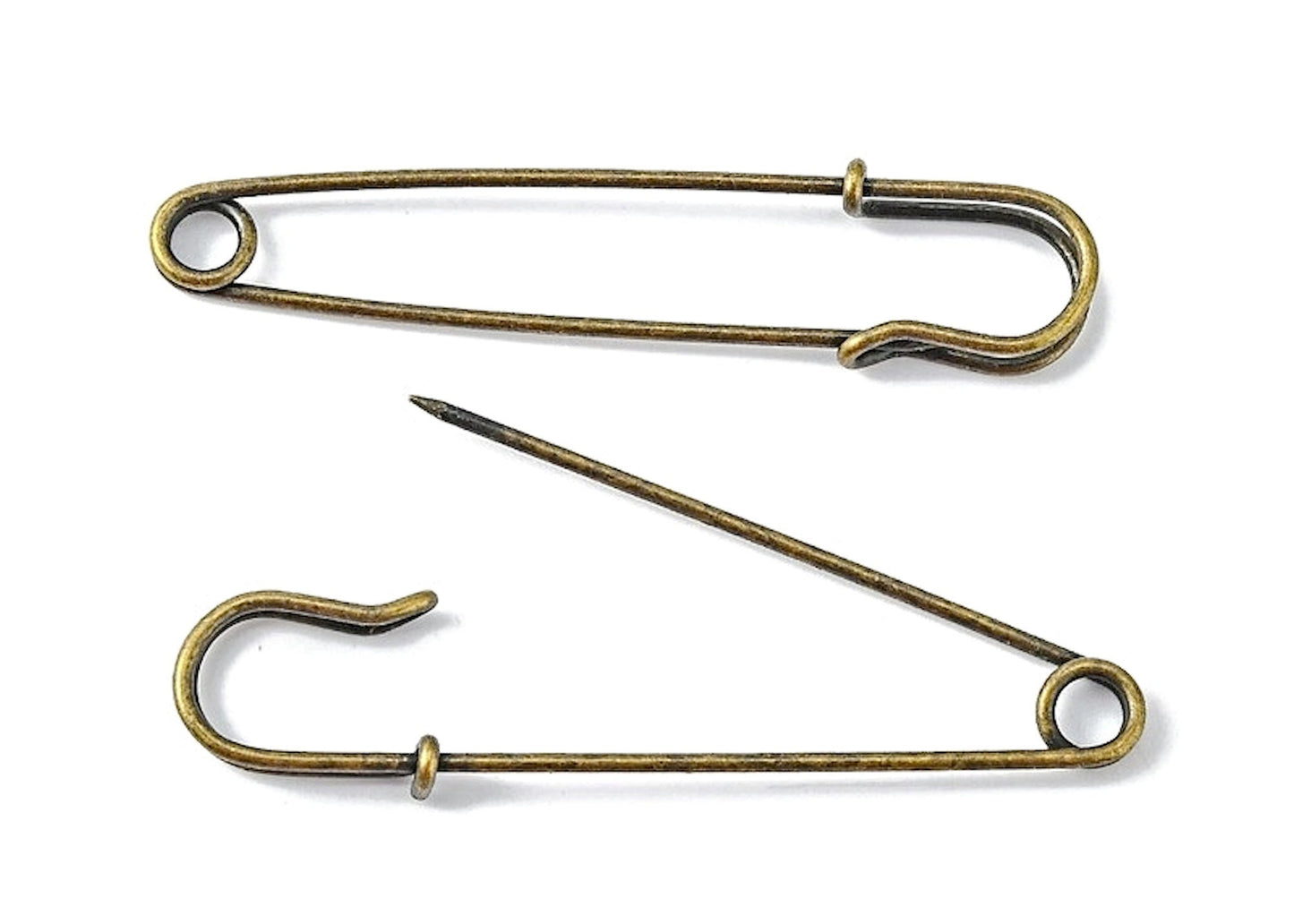 10 Antique Bronze Tone Kilt Pin, 70x18x6mm Iron Blanks for Brooch Making