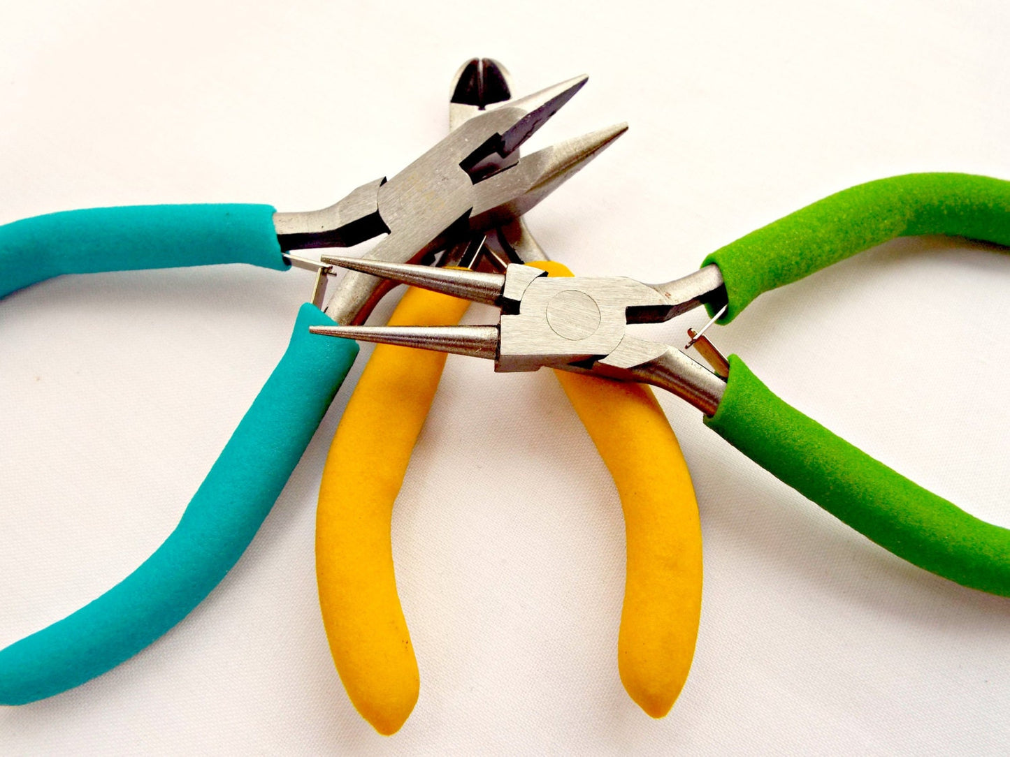 BEADSMITH COLOR ID 3Pc Plier Set for Jewellery Crafts, Round Nose, Chain Nose & Side Cutter Plier