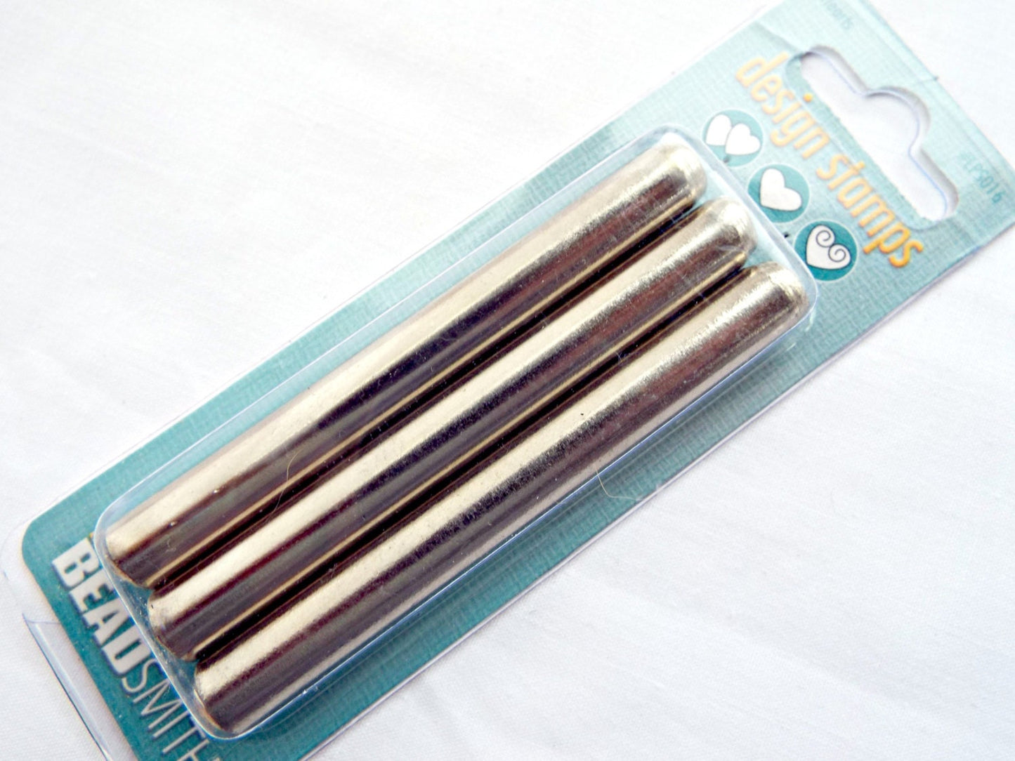 3 VALENTINE HEARTS Design Metal Stamps, 5mm Design by BeadSmith Stamping Tools for Jewellery Making