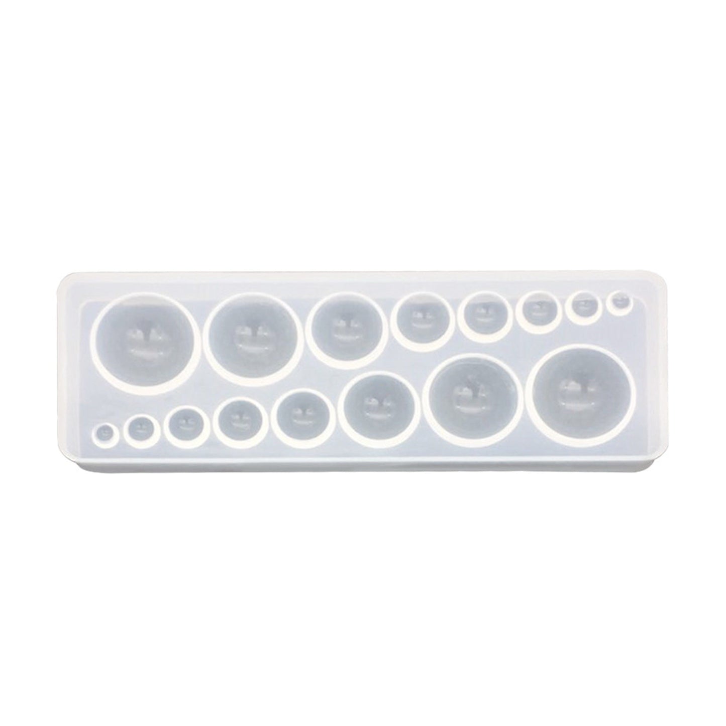 16 Silicone Mould Domes in 1, Resin or Clay Tool 3-20mm Half Circle Domes for Jewellery Making and Crafting