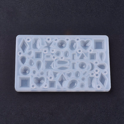 Mini Gems Mould in Pink or Clear, 113x71x7mm, 40 Moulds in 1, Craft Supplies
