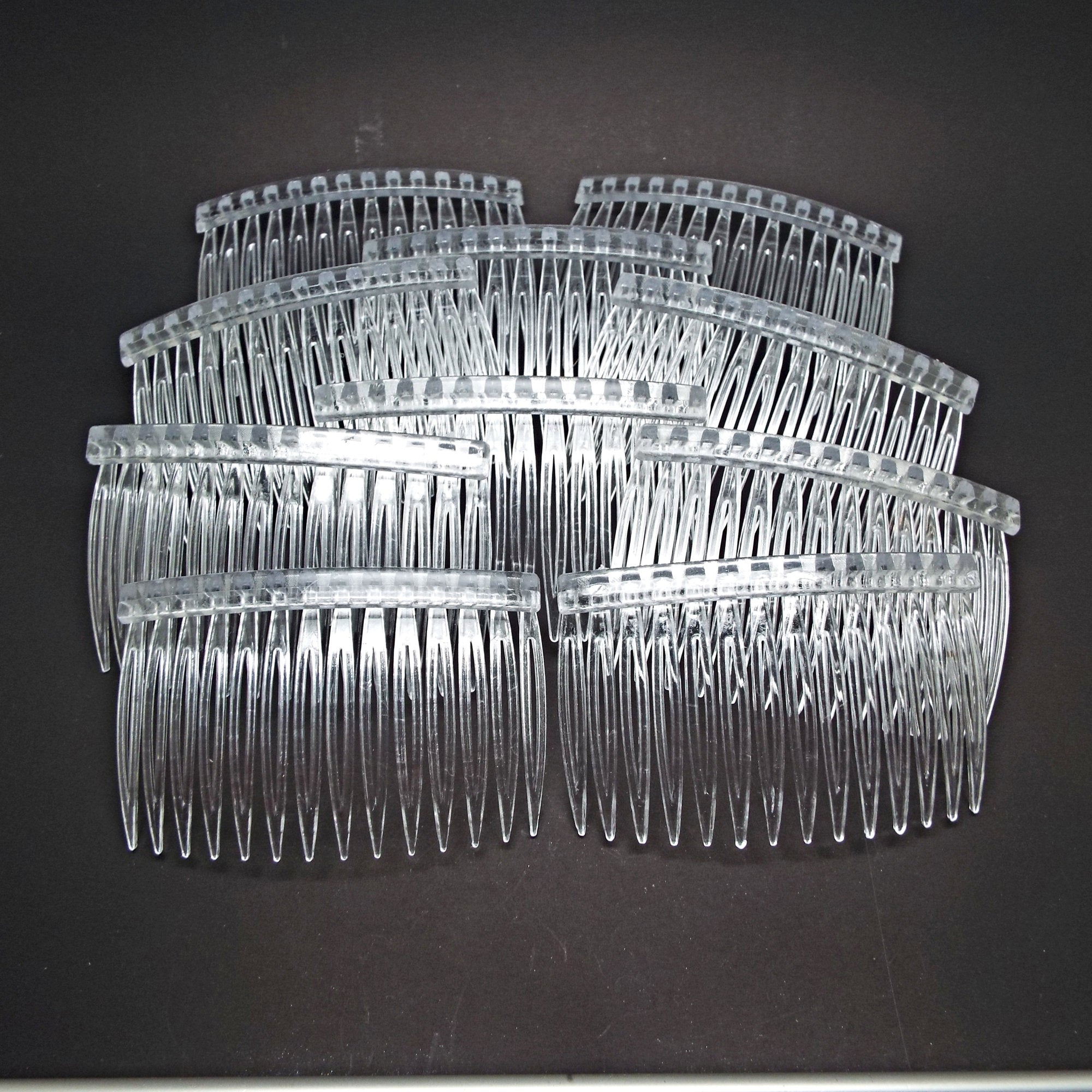 Clearing Comb 10 Clear Hair Combs with Flat Edge for Decorating and Wire Wrapping, 7 ...