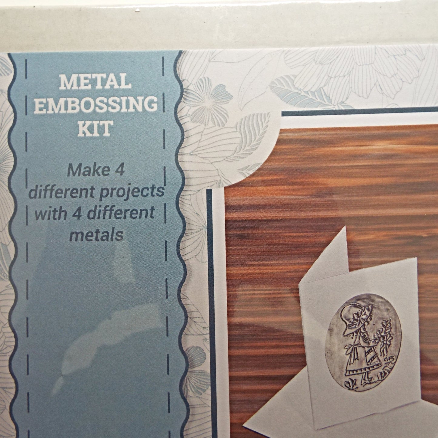 4 Project Metal Embossing Kit, DIY Wooden Box, Keyfob, Notebook, Card & Envelope Crafts