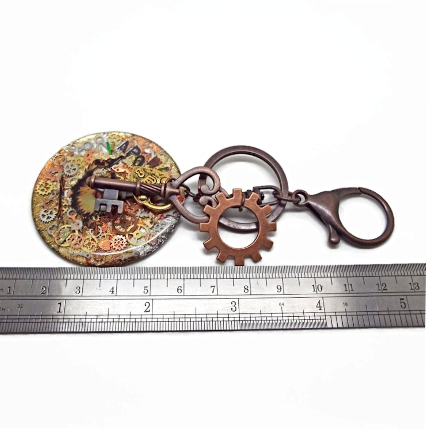 Funny Steampunk Bag Charm with Top Hat Bird