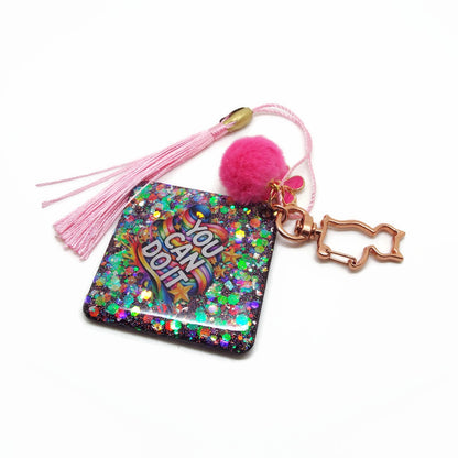 You Can Do It Bag Charm in Rainbow Colours, Perfect Teen Gift
