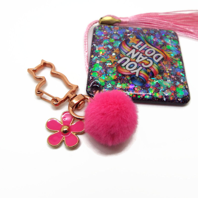 You Can Do It Bag Charm in Rainbow Colours, Perfect Teen Gift