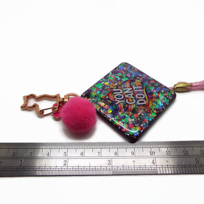 You Can Do It Bag Charm in Rainbow Colours, Perfect Teen Gift