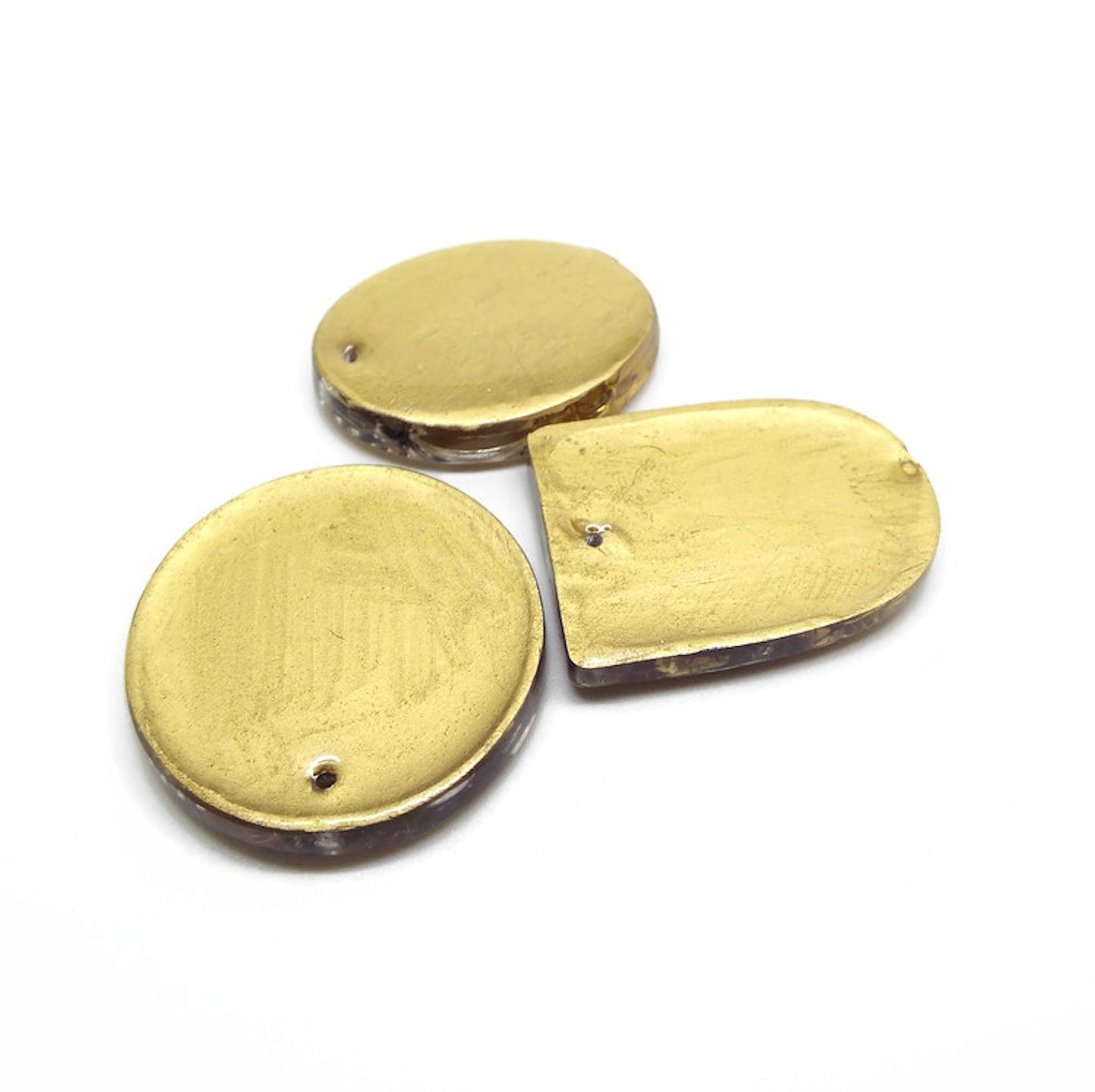 Handcrafted Resin Steampunk Pendants, Pack of 3